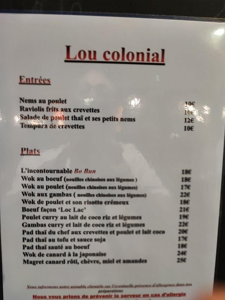 Lou Colonial - Menu Image 2