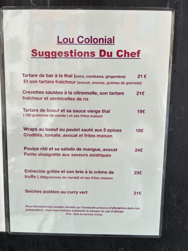 Lou Colonial - Menu Image 3