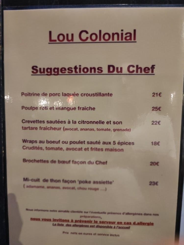 Lou Colonial - Menu Image 4
